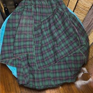 Plaid Green and Pink Women's Skirt